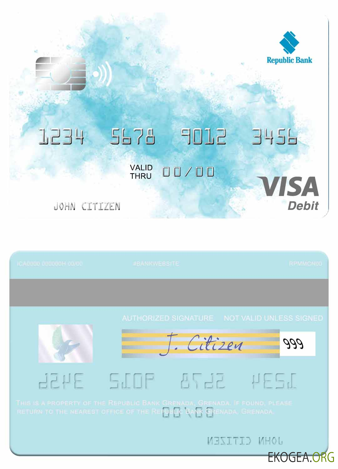 Carte de débit visa Grenade Republic Bank Grenade